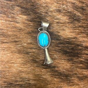 Kingman Turquoise Silver Pendant